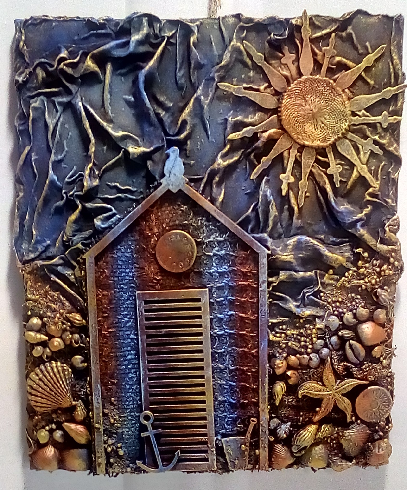 Beach Hut Mixed Media Canvas Workshop